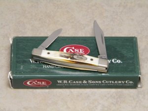 Case XX USA 2000 Genuine Stag 5233 SS Tiny 2 Blade Stockman Knife in Box