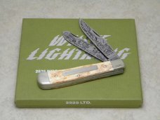 Boker Solingen Germany 2525 LTD. Bone White Lightning Trapper Knife in Box c.1980 Boker Solingen Germany 2525 LTD. Bone White Lightning Trapper Knife in Box c.1980