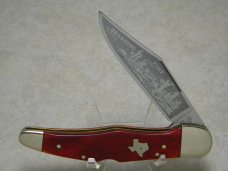 Lone Star Solingen Germany by Boker Red Bone TX Cowboy Series "Branding Time" Lockback Knife in Box Lone Star Solingen Germany by Boker Red Bone TX Cowboy Series "Branding Time" Lockback Knife in Box