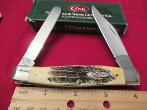 Case 2005 1st Run Bone Stag Moose Pattern # 6.5275 SS