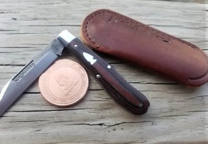 Northwoods Knives Pocket Knives Ocoee Jack Black & Red Linen Micarta GEC