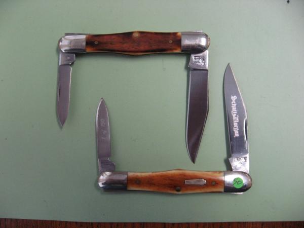 SCHATT & MORGAN BONE HALF WHITTLER LOT OF 2 SCHATT & MORGAN BONE HALF WHITTLER LOT OF 2