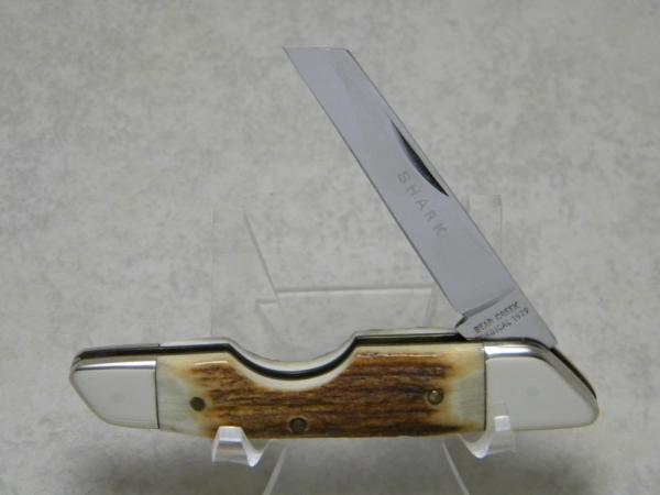 Taylor Cutlery Japan Elk Horn Surgical 1980 Stag Shark Easy Open Knife Taylor Cutlery Japan Elk Horn Surgical 1980 Stag Shark Easy Open Knife