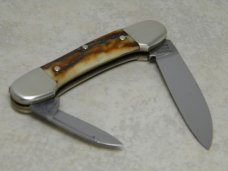 Battle Axe Brand Shouse & Hardin Germany Stag Mini Canoe Knife