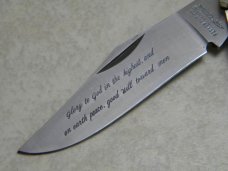 Parker Cut Co. Japan Bone Eagle Brand Barlow Knife Seasons Greetings 1984 Parker Cut Co. Japan Bone Eagle Brand Barlow Knife Seasons Greetings 1984