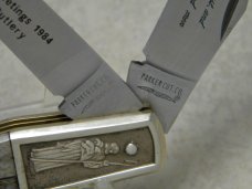 Parker Cut Co. Japan Bone Eagle Brand Barlow Knife Seasons Greetings 1984 Parker Cut Co. Japan Bone Eagle Brand Barlow Knife Seasons Greetings 1984