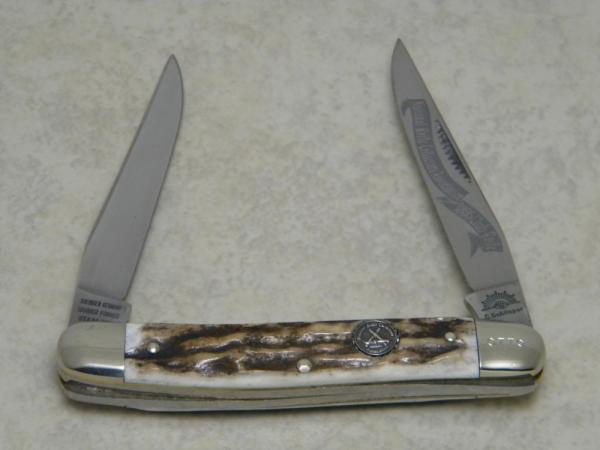 C. Schlieper German Eye Germany Stag Muskrat 1995 NKCA Club Knife