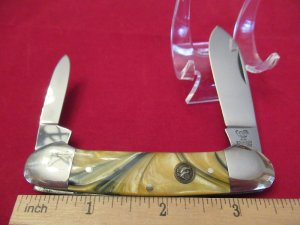 Hen & Rooster Gold Swirl Canoe Pattern # 252GW