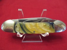 Case XX USA 2005 Teal Bone 611 1/2 Quality Test Run Cheetah Cub Swing Guard Lockback Knife - NIB