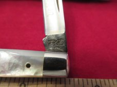 Schatt & Morgan White Pearl 2 Blade Stockman Pattern # 43 Schatt & Morgan White Pearl 2 Blade Stockman Pattern # 43