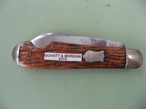 SCHATT & MORGAN PRE 1930 WORM GROOVE BONE EASY OPEN JACK 