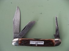 SCHATT & MORGAN PRE 1930 3 BLADE PICKBONE KNIFE SCHATT & MORGAN PRE 1930 3 BLADE PICKBONE KNIFE