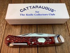 Queen Cutlery #1 Wood Linerlock Hawkbill Knife Etched Blade No Tang Stamp