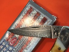 Case xx 1989 Lock Back Hunter Knife (51405 L D) -Great Stag Handles & Damascus Blade -NOS Case xx 1989 Lock Back Hunter Knife (51405 L D) -Great Stag Handles & Damascus Blade -NOS
