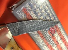 Case xx 1989 Lock Back Hunter Knife (51405 L D) -Great Stag Handles & Damascus Blade -NOS Case xx 1989 Lock Back Hunter Knife (51405 L D) -Great Stag Handles & Damascus Blade -NOS