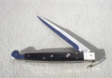 NOS 2013 ITALIAN A.G.A. CAMPOLIN 12" SICILIANO AFRICAN EBONY WOOD 4 MILLIMETER BAYONET BLADE