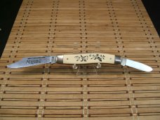 NOS SCHRADE SC-505 SCRIMSHAW USA WILDLIFE SERIES LARGE TRIPLE BLADE STOCKMAN FOLDING POCKET KNIFE NOS SCHRADE SC-505 SCRIMSHAW USA WILDLIFE SERIES LARGE TRIPLE BLADE STOCKMAN FOLDING POCKET KNIFE