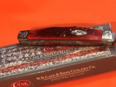 1987 Case xx Whittler Knife w Great Red Pick Bone Handles MDL R63052 SSP +Scrolled Bolsters -NOS 1987 Case xx Whittler Knife w Great Red Pick Bone Handles MDL R63052 SSP +Scrolled Bolsters -NOS