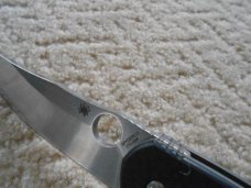 Never Used Spyderco Carbon Fiber/Titanium Handle knife