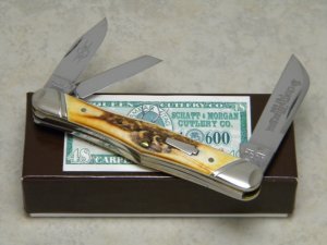 Schatt & Morgan Titusville PA. 2005 Stag 033448 Carpenter's Whittler Knife in Box