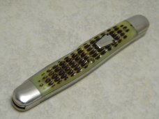 Schatt & Morgan Keystone Series Antique Green Bone 042125 Muskrat Knife in Box c.2004