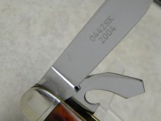 Schatt & Morgan Mahogany Hanover Bone 0442SK Camp Scout Utility Knife in Box c.2004