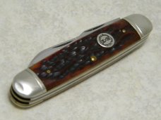 Schatt & Morgan Mahogany Hanover Bone 0442SK Camp Scout Utility Knife in Box c.2004