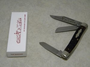 Schrade + USA TM-5 Brown Bone "The Rancher" Stockman Knife in Box