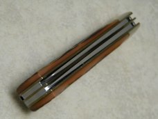 Western NY USA WD244 Imitation Stag Double Lockback Trapper Knife in Box