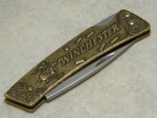 Winchester Trademark USA 1989-1 Brass Lockback Knife in Box Winchester Trademark USA 1989-1 Brass Lockback Knife in Box