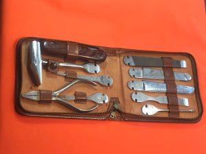 Vintage Zwillingswerk, J A Henckels Multi Tool Kit w/ Knife, Hammer, Pliers, File, Punch -Trader kit