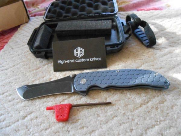Mint "The Norseman" Blue Handle "HE" High End Custom Knife