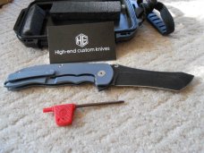 Mint "The Norseman" Blue Handle "HE" High End Custom Knife