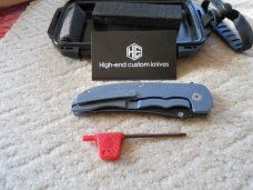 Mint "The Norseman" Blue Handle "HE" High End Custom Knife