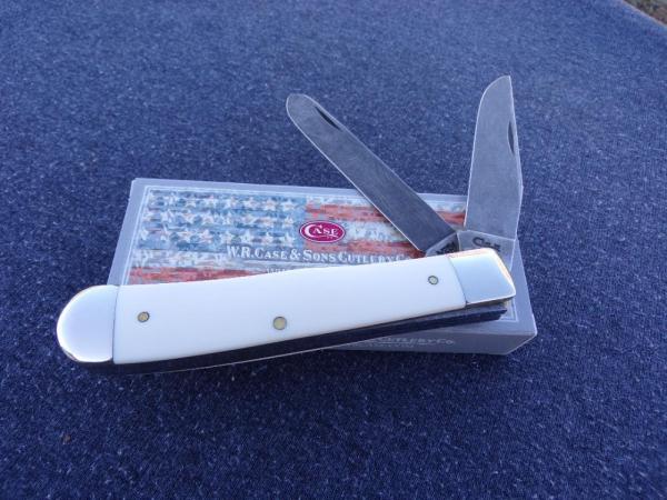 CASE XX DAMASCUS EXOTIC ELEPHANT IVORY TRAPPER