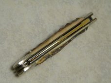 Fight'n Rooster Germany Gold Blade Stag Lockback Whittler Knife - Serial # 001 Fight'n Rooster Germany Gold Blade Stag Lockback Whittler Knife - Serial # 001