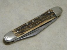 Fight'n Rooster Germany Stag Lockback Whittler Knife - Fight'n Rooster Cutlery Club Founders c.1982 Fight'n Rooster Germany Stag Lockback Whittler Knife - Fight'n Rooster Cutlery Club Founders c.1982
