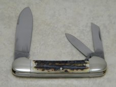 Fight'n Rooster Germany Stag Canoe Whittler Knife c.1997 - 1 of 50 Fight'n Rooster Germany Stag Canoe Whittler Knife c.1997 - 1 of 50