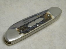 Fight'n Rooster Germany Stag Canoe Whittler Knife c.1997 - 1 of 50 Fight'n Rooster Germany Stag Canoe Whittler Knife c.1997 - 1 of 50