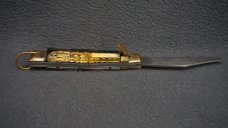 Vintage MEXICO Leverlock Switchblade Knife - Bullfighter and Golden Dragon Designs Vintage MEXICO Leverlock Switchblade Knife - Bullfighter and Golden Dragon Designs