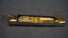 Vintage MEXICO Leverlock Switchblade Knife - Bullfighter and Golden Dragon Designs Vintage MEXICO Leverlock Switchblade Knife - Bullfighter and Golden Dragon Designs