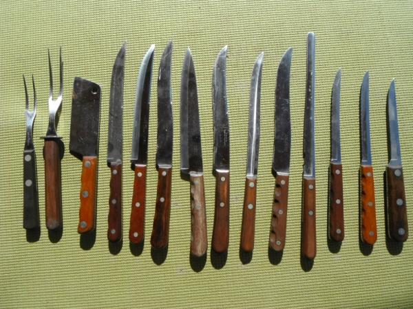 Case XX Lot of 14 Vintage Stainless Carving, Slicing Kitchen Knives & utensils ALL Great USA Case XX