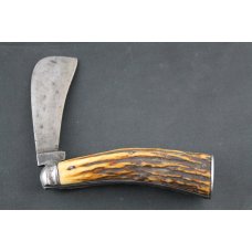 Stag handle hawkbill knife