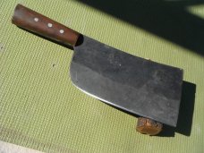ONE OF A KIND Hand forged large heavy cleaver. 12.5" OAL 8" BLADE.  VERY SHARP!!!