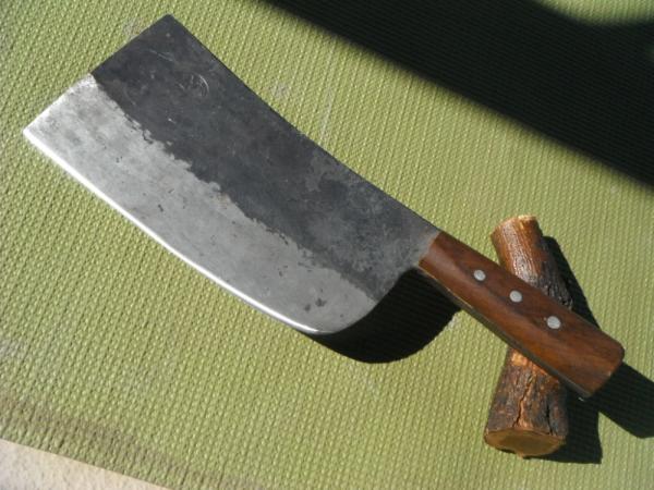 ONE OF A KIND Hand forged large heavy cleaver. 12.5" OAL 8" BLADE.  VERY SHARP!!!