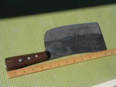 ONE OF A KIND Hand forged large heavy cleaver. 12.5" OAL 8" BLADE.  VERY SHARP!!!