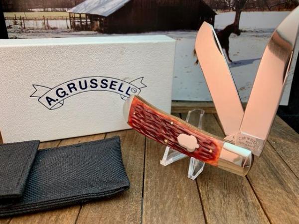 Cattaraugus (A.G. Russell) FH-5 Folding Hunter in Brown Jigged Bone Cattaraugus (A.G. Russell) FH-5 Folding Hunter in Brown Jigged Bone