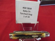 Schatt & Morgan Torched Stag Baby Doctors Knife Pattern # 68 Schatt & Morgan Torched Stag Baby Doctors Knife Pattern # 68