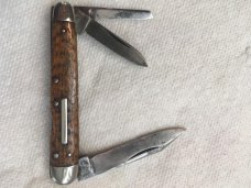 Hen & Rooster Bertram Cutlery Solingen Germany Stag 203-DS Whittler Knife - NIB