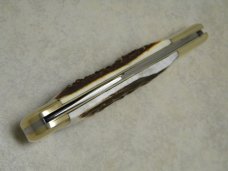Bear Creek Taylor Cutlery Kingsport, Tenn. Stag Stonewall Jackson Coke Bottle Knife in Box c.1979